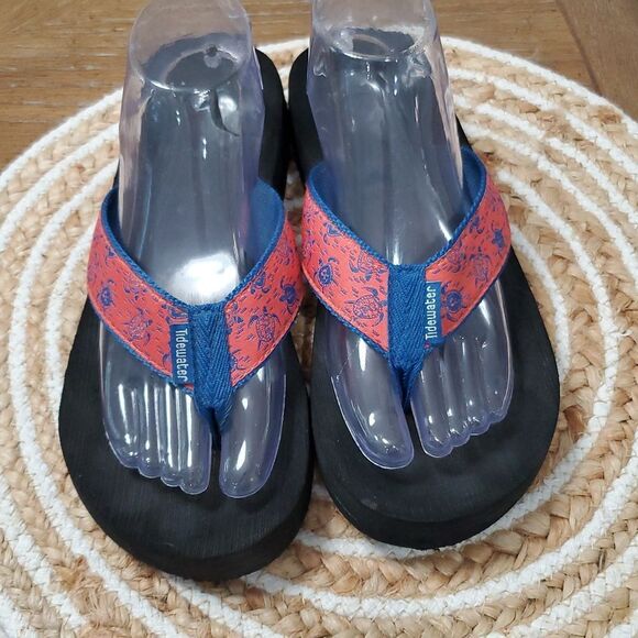 Tidewater Seaturtle Womans  Flip Flops, SIZE 9 - Picture 1 of 7